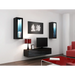 Cama Cabinet VIGO ’90’’ glass 90/35/32 black/black gloss - Buffets and display cabinets on a wooden