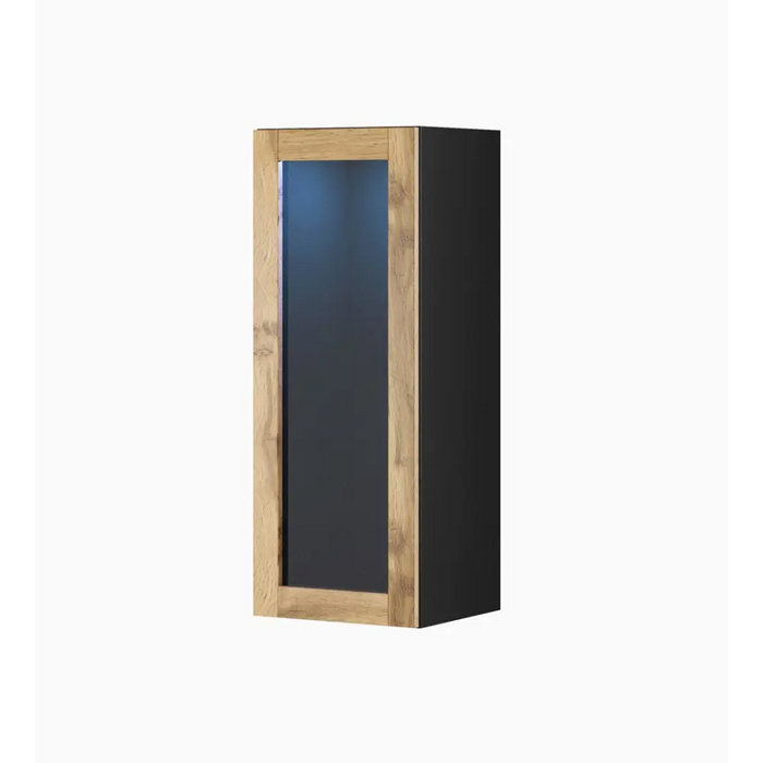 Cama cabinet VIGO ’90’’ glass 90/35/32 black/wotan oak - Buffets and display cabinets on a wooden baseBIW-PDR<<<Buffets