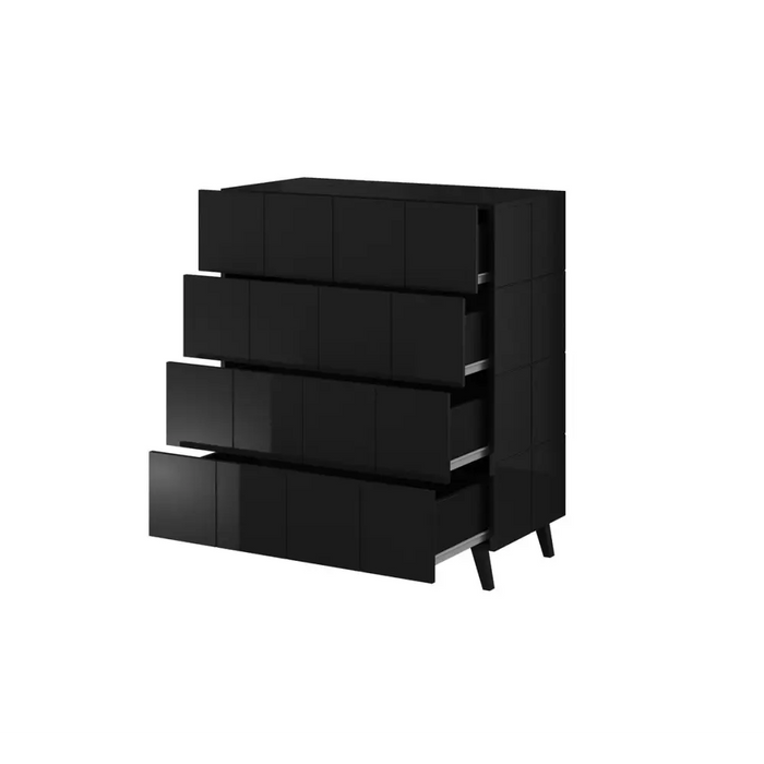 Cama chest of drawers 4D REJA black gloss/black gloss - Chests of drawers made of furniture