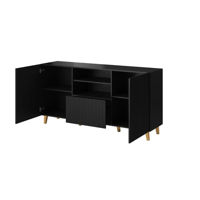 Cama Commode PAFOS 150x42x82 Black matt - Chests of drawers made of furniture boardKOY-ZPM<<<ChestsKOY<<<ActionPL