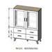 Cama display cabinet LOTTA 2D4D white + sonoma oak - Buffets and display cabinets on a wooden baseBIW-PDR<<<Buffets