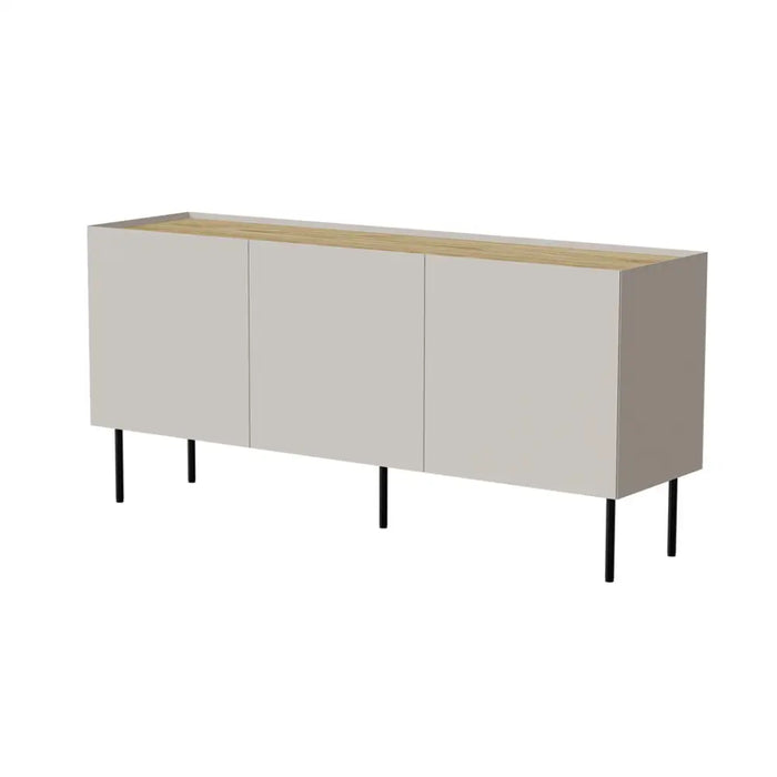 Cama FELLINI chest of drawers 150x40x70 cashmere + oiled oak top - Chests of drawers made of furniture