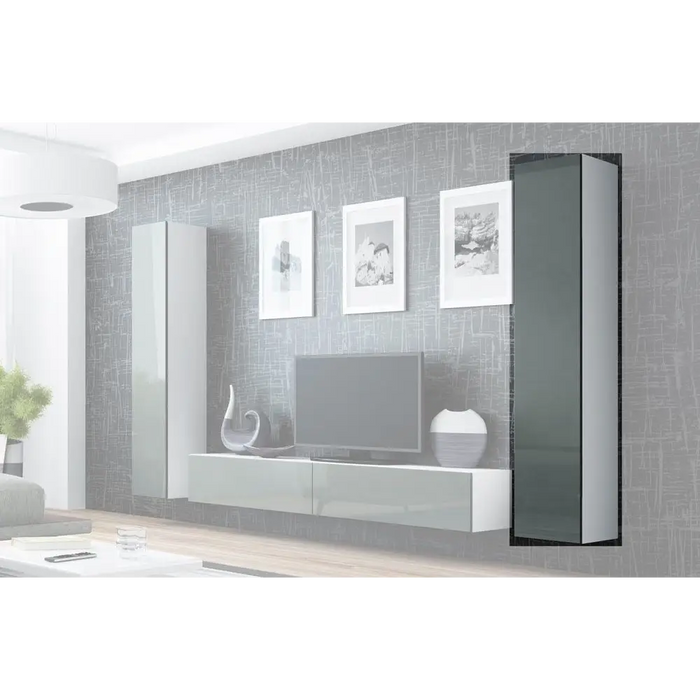 Cama Full cabinet VIGO ’180’ 180/40/30 white/grey gloss - Wooden shelvesRGA-DRE<<<ShelvesRGA<<<ActionPL
