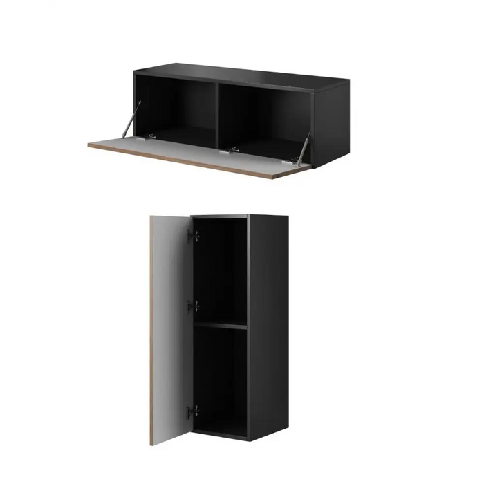 Cama full storage cabinet ROCO RO1 112/37/39 black/black/black - Wooden shelvesRGA-DRE<<<ShelvesRGA<<<ActionPL