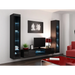 Cama Glass-case VIGO ’180’ 180/40/30 black/black gloss - Buffets and display cabinets on a wooden baseBIW-PDR<<<Buffets
