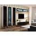 Cama Glass-case VIGO ’180’ 180/40/30 white/black gloss - Buffets and display cabinets on a wooden baseBIW-PDR<<<Buffets