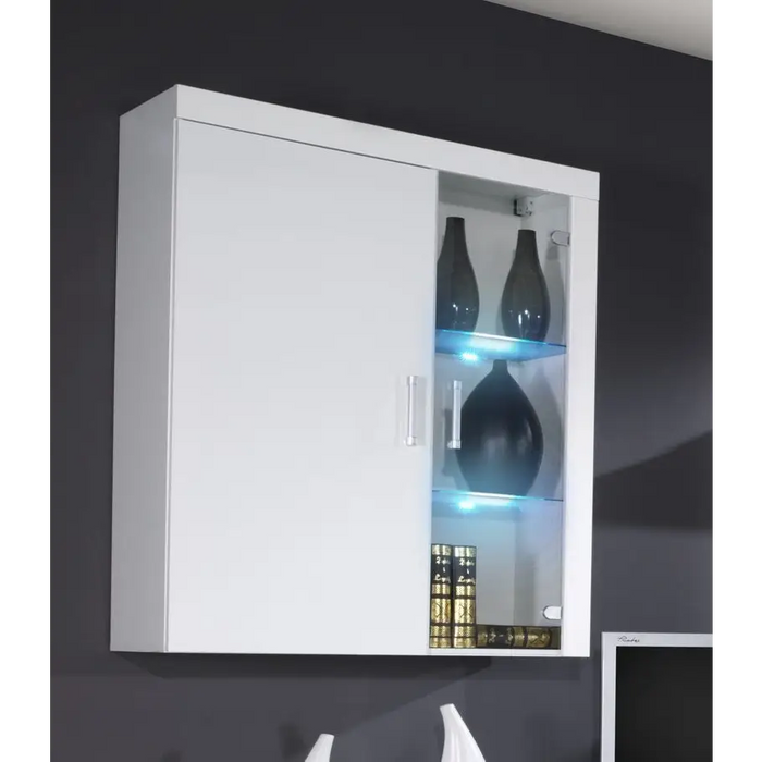 Cama hanging display cabinet SAMBA white/white gloss - Buffets and display cabinets on a wooden baseBIW-PDR<<<Buffets