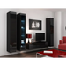 Cama Living room cabinet set VIGO 15 black/black gloss - Modern wall unitsMES-NOW<<<Wall UnitsMES<<<ActionPL