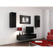 Cama Living room cabinet set VIGO 7 black/black gloss - Modern wall unitsMES-NOW<<<Wall UnitsMES<<<ActionPL