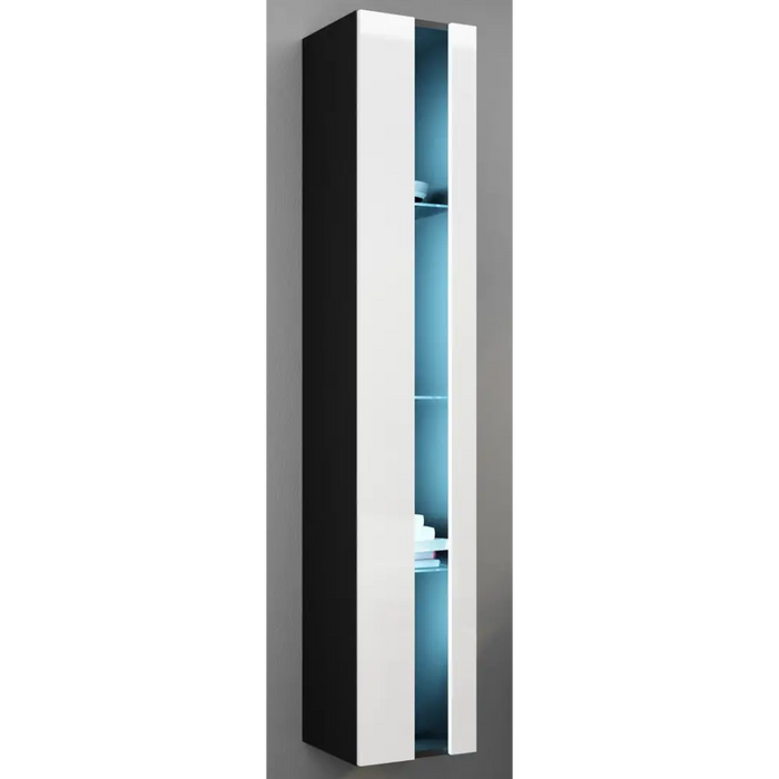 Cama Living room cabinet set VIGO NEW 12 black/white gloss - Modern wall unitsMES-NOW<<<Wall UnitsMES<<<ActionPL