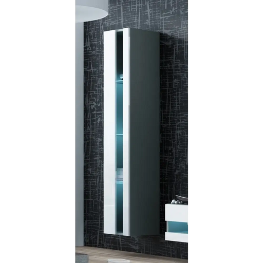 Cama Living room cabinet set VIGO NEW 12 grey/white gloss - Modern wall unitsMES-NOW<<<Wall UnitsMES<<<ActionPL