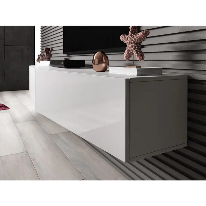 Cama Living room cabinet set VIGO SLANT 2 white/white gloss - Modern wall unitsMES-NOW<<<Wall UnitsMES<<<ActionPL