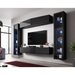Cama Living room cabinet set VIGO SLANT 8 black/black gloss - Modern wall unitsMES-NOW<<<Wall UnitsMES<<<ActionPL