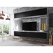 Cama living room furniture set ROCO 1 (4xRO1 + 2xRO4) white/white/black - Modern wall unitsMES-NOW<<<Wall