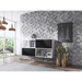 Cama living room furniture set ROCO 15 (RO4 + 2xRO3 + 2xRO6) white/white/black - Modern wall unitsMES-NOW<<<Wall