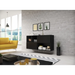 Cama living room furniture set ROCO 15 (RO4 + 2xRO3 + 2xRO6) black/black/black - Modern wall unitsMES-NOW<<<Wall