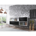 Cama living room furniture set ROCO 16 (RO1 + RO2 + RO3 + RO4) white/white/black - Modern wall unitsMES-NOW<<<Wall