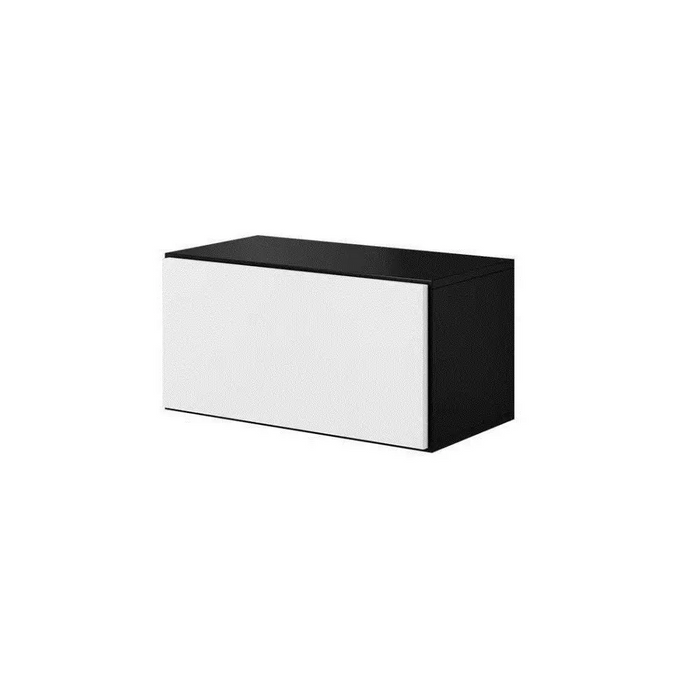 Cama living room furniture set ROCO 16 (RO1 + RO2 + RO3 + RO4) black/black/white - Modern wall unitsMES-NOW<<<Wall