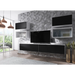 Cama living room furniture set ROCO 3 (2xRO3 + 2xRO4 + 2xRO1) white/white/black - Modern wall unitsMES-NOW<<<Wall
