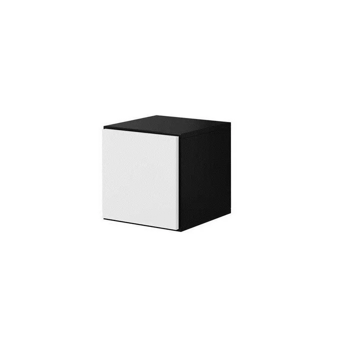 Cama living room furniture set ROCO 9 (RO1 + RO3 + 2xRO6 + 2xRO5) black/black/white - Modern wall unitsMES-NOW<<<Wall