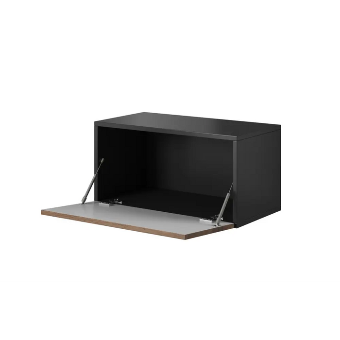 Cama living room furniture set ROCO 9 (RO1 + RO3 + 2xRO6 + 2xRO5) white/black/white - Modern wall unitsMES-NOW<<<Wall