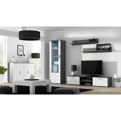 Cama living room sideboard UNI grey/white gloss - Chests of drawers made of furniture