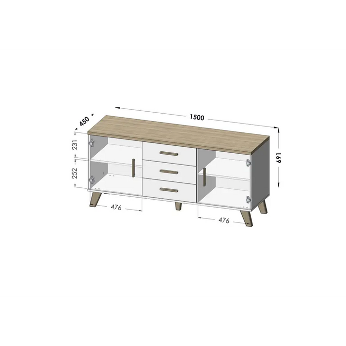 Cama LOTTA SET 2 living room storage cabinets Storage combination - Modern wall unitsMES-NOW<<<Wall UnitsMES<<<ActionPL