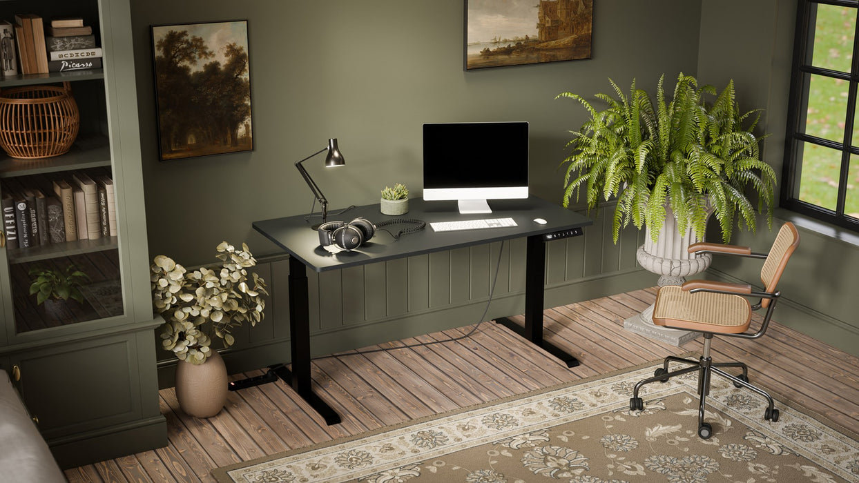 Desk with electric height adjustment MOON LONG 150x80x72-120 black/anthracite