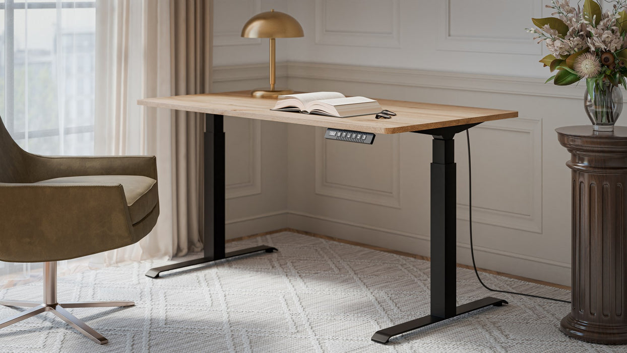 Desk with electric height adjustment MOON LONG 150x80x72-120 black/wotan