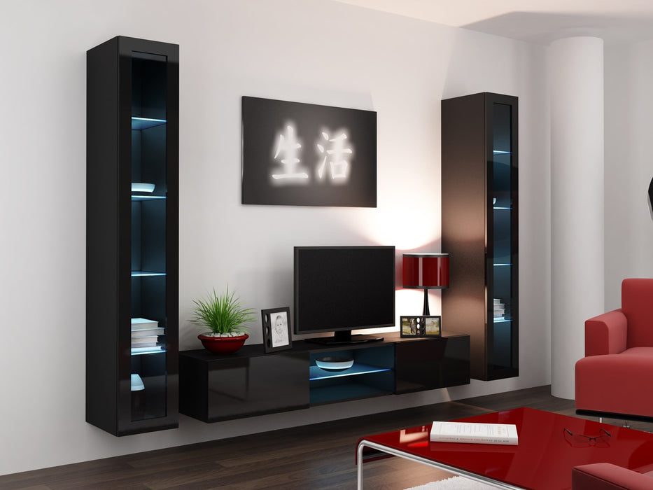 Cama Glass-case VIGO '180' 180/40/30 black/black gloss