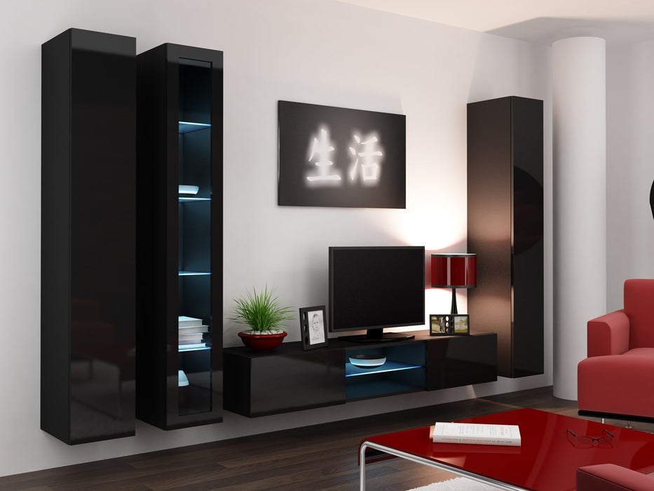 Cama Glass-case VIGO '180' 180/40/30 black/black gloss