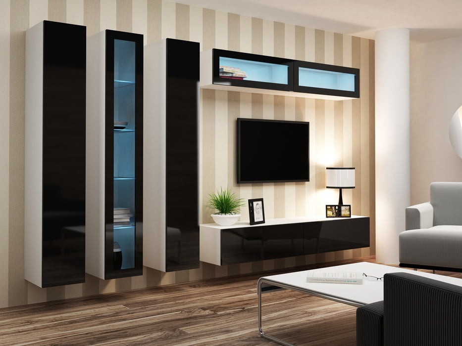 Cama Cabinet VIGO "90" glass 90/35/32 white/black gloss