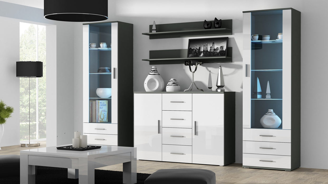 Cama display cabinet SOHO S1 grey/white gloss