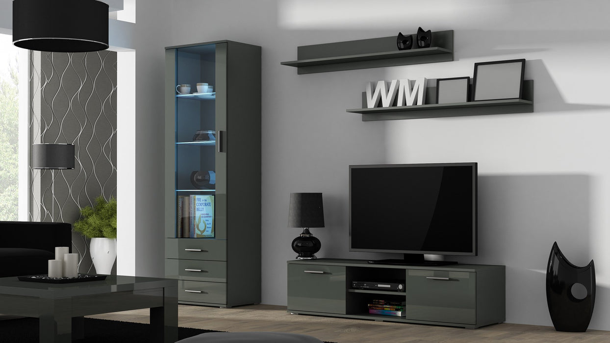 Cama display cabinet SOHO S1 grey/grey gloss