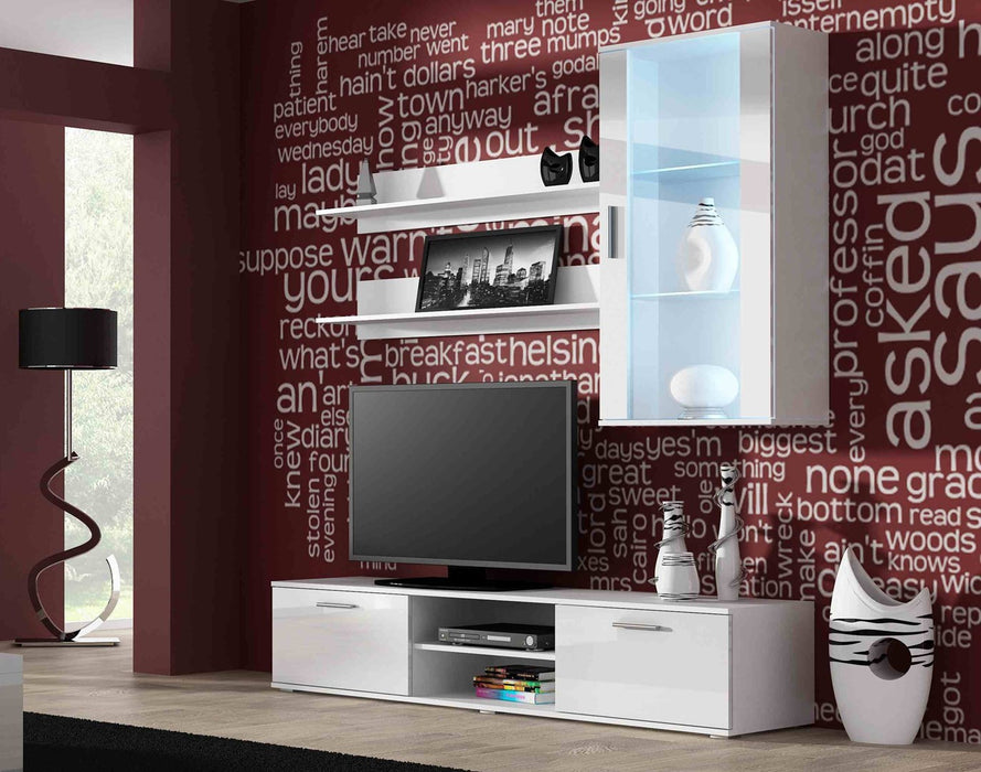 Cama hanging display cabinet SOHO white/white gloss