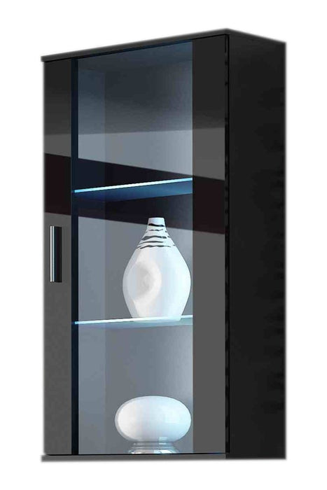 Cama hanging display cabinet SOHO black/black gloss