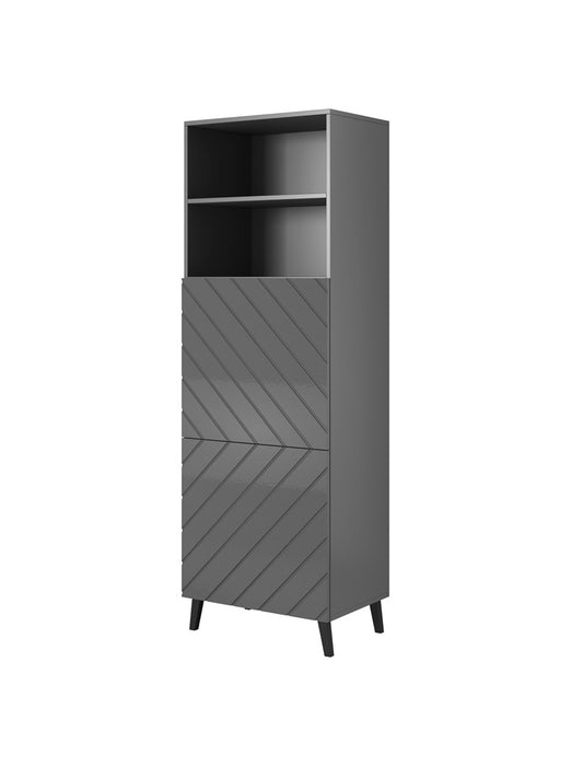 Cabinet ABETO 60x40x176,5 cm graphite/glossy graphite