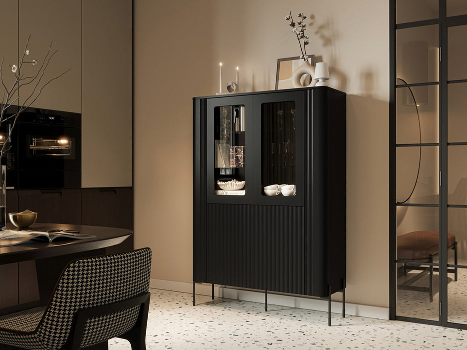 Cama VERA display cabinet 110x40x160 matt black