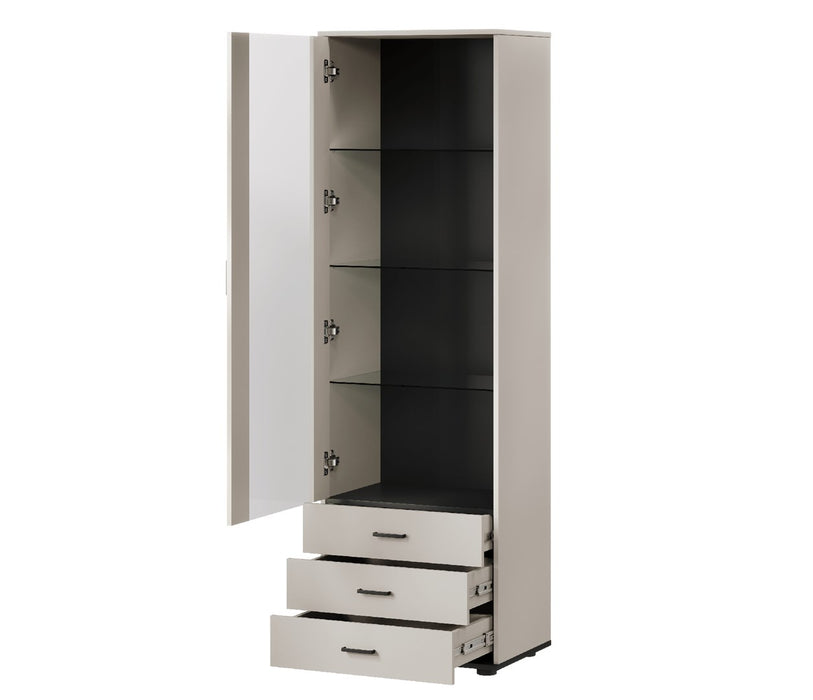 Cama S1 SOHO display cabinet 60x41x192 cashmere + black