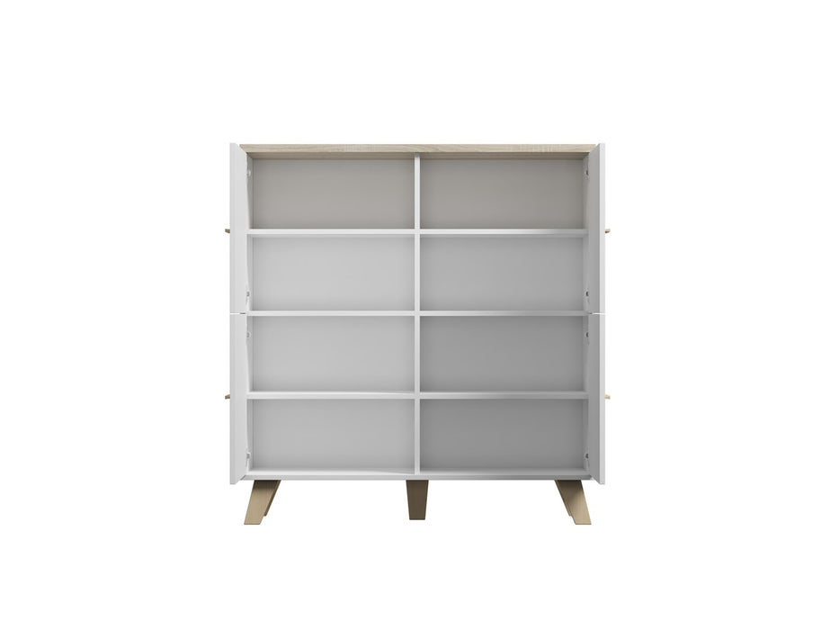 Cama sideboard LOTTA 110 4D white + sonoma oak