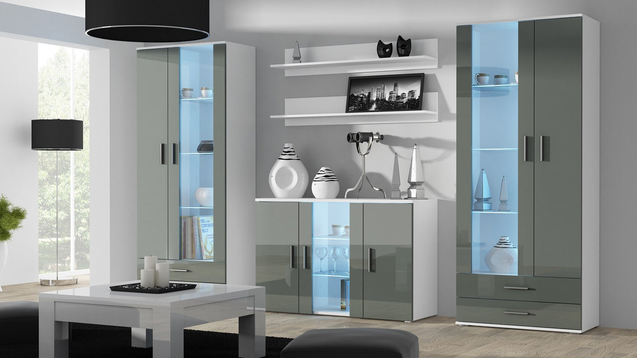 Cama sideboard 120 cm SOHO S7 white/grey gloss