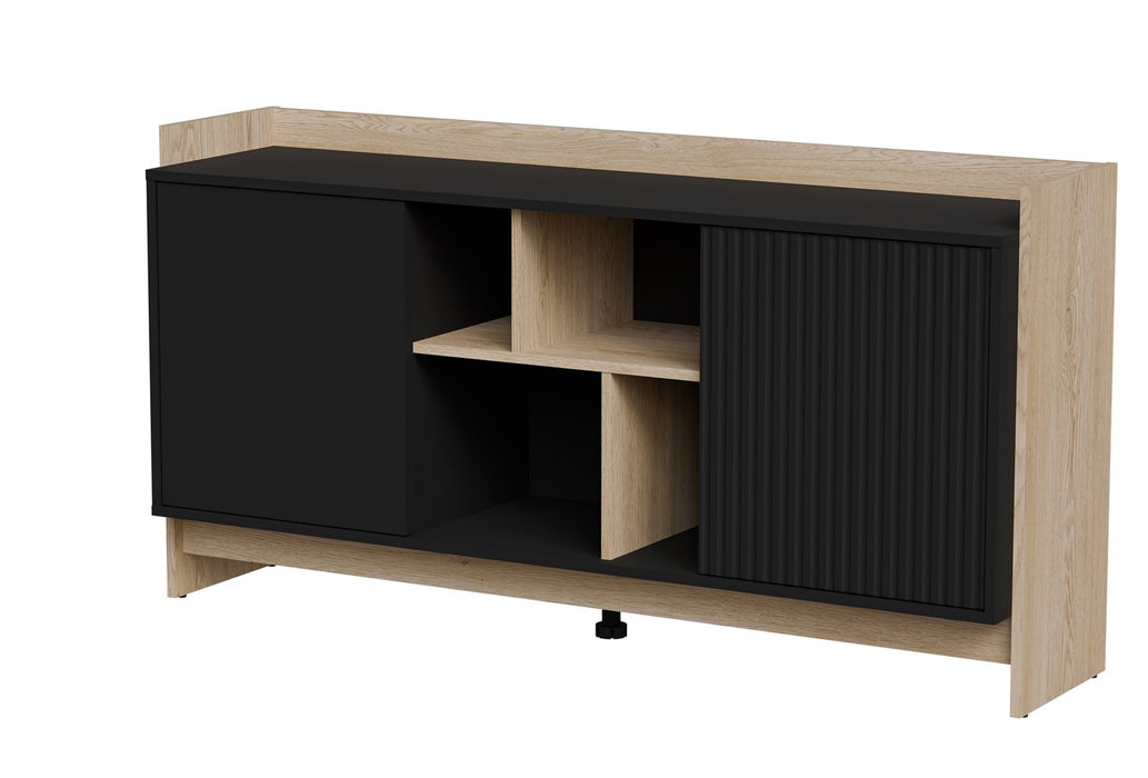 Cama PORTO 2D chest of drawers 150x38x77 oak/black