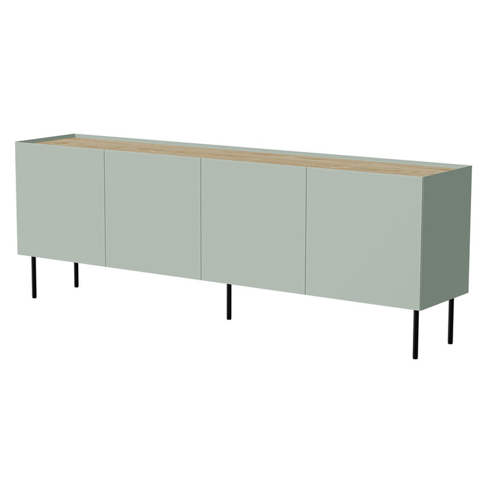 Cama FELLINI chest of drawers 200x40x70 olive + oiled oak top