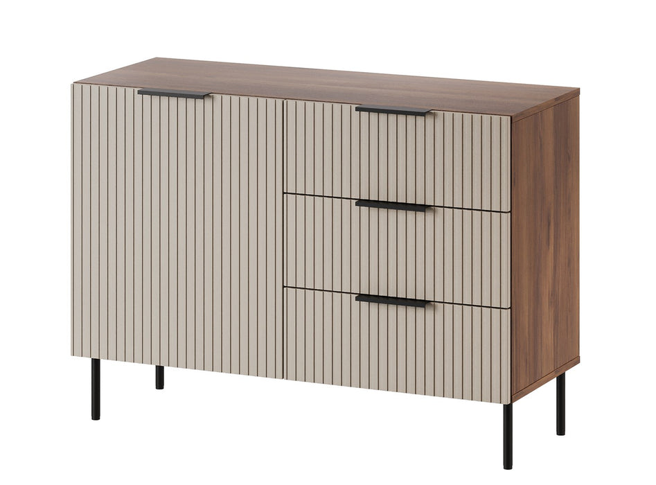 Cama Chest of drawers 2 ALMERA 104x42x75 walnut/cashmere