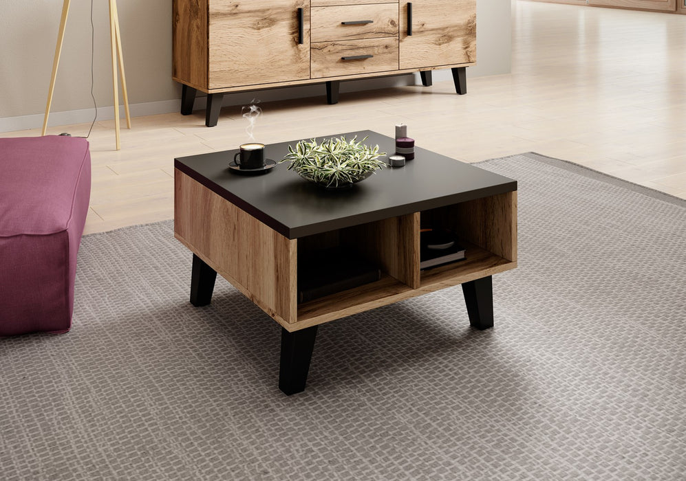 Cama LOTTA 60 coffee table wotan oak/mat black