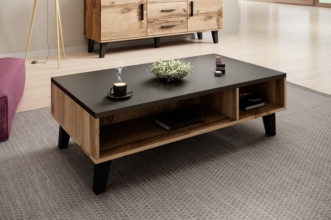 Cama LOTTA 110 coffee table wotan oak/mat black