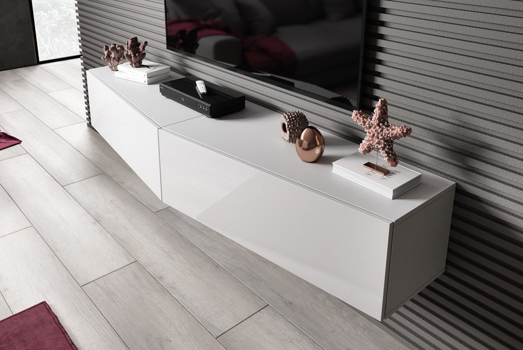 Cama Living room cabinet set VIGO SLANT 6 white/white gloss