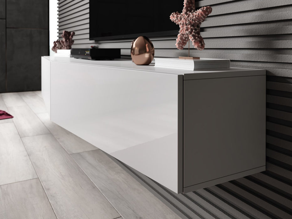 Cama Living room cabinet set VIGO SLANT 8 white/white gloss