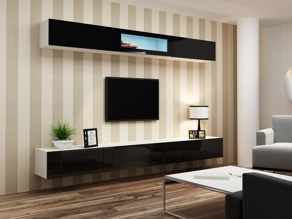 Cama Living room cabinet set VIGO 12 white/black gloss
