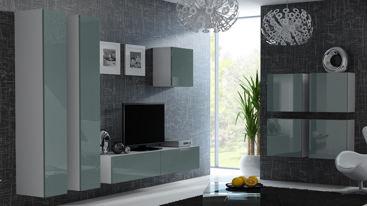 Cama Living room cabinet set VIGO 24 white/grey gloss